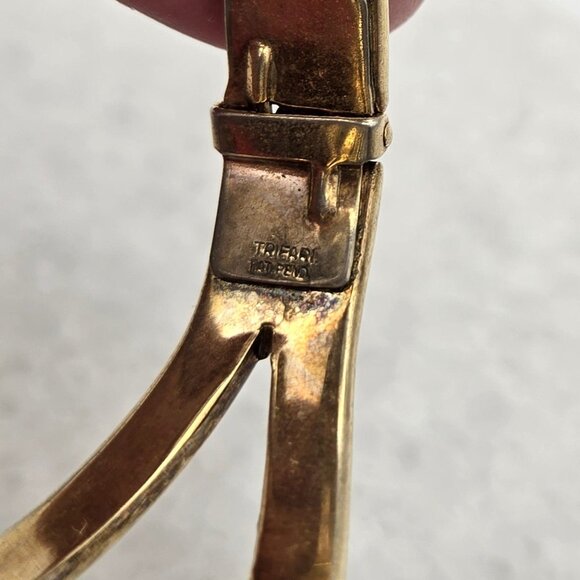 Alfred Phillipe Trifari Hinged Bracelet Purple Rhinestones - Picture 7 of 7